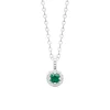 Collier Brillaxis argent rodhie et oz vert_x005f_x000D_45 cm