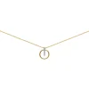 Collier Brillaxis cercle or jaune barrette oxydes