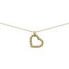 Collier Brillaxis coeur ajouré ciselé or jaune