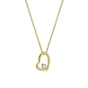 Collier Brillaxis coeur coulissant or 9 carats