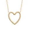 Collier Brillaxis coeur torsadé plaqué or