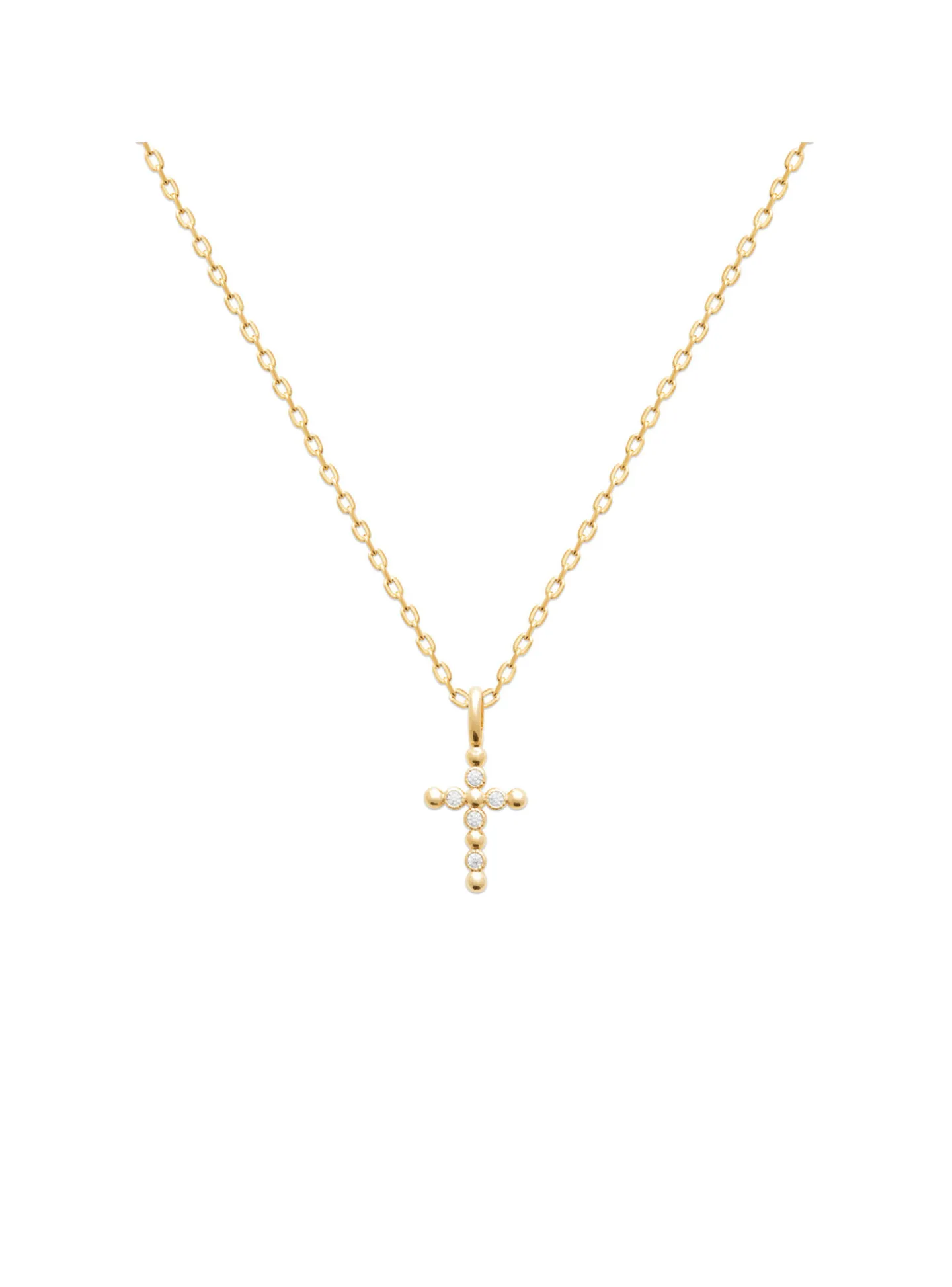 Collier Brillaxis croix chrétienne empierrée_x005f_x000D_45 cm