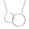 Collier Brillaxis deux anneaux entrelacés