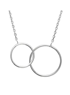 Collier Brillaxis deux anneaux entrelacés