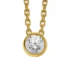 Collier Brillaxis diamant serti clos 0.10ct or jaune