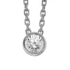 Collier Brillaxis diamant serti clos 0.50ct or blanc