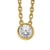 Collier Brillaxis diamant serti clos 0.25ct or jaune