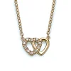 Collier Brillaxis doré coeurs entrelacés_x005f_x000D_45 cm