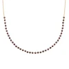 Collier Brillaxis doré perles grenat