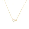 Collier Brillaxis double coeur or jaune 9 carats