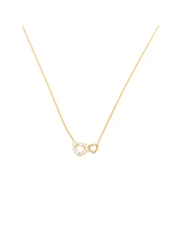 Collier Brillaxis double coeur or jaune 9 carats