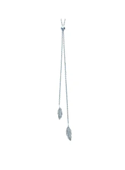Collier Brillaxis double plume empierrée