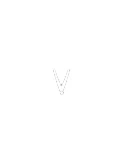 Collier Brillaxis doubles chaînes cercles