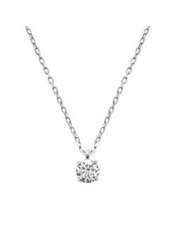 Collier Brillaxis en argent solitaire 45cm