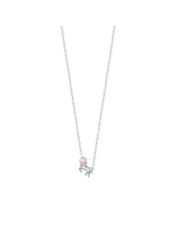 Collier Brillaxis enfant licorne colorée_x005f_x000D_argent rhodié