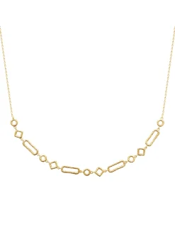 Collier Brillaxis formes géométriques plaqué or