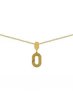 Collier Brillaxis géométrique striée