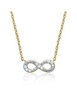 Collier Brillaxis infini empierré plaqué or