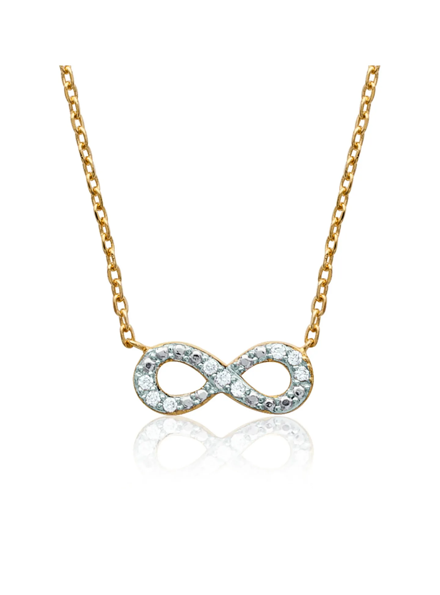 Collier Brillaxis infini empierré plaqué or