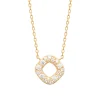Collier Brillaxis losange pavé plaqué or