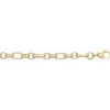Collier Brillaxis maille ovale alternée or 9 carats