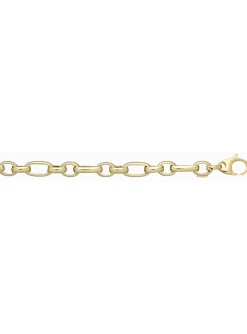Collier Brillaxis maille ovale alternée or 9 carats