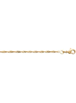Collier Brillaxis maille torsadée plaqué or
