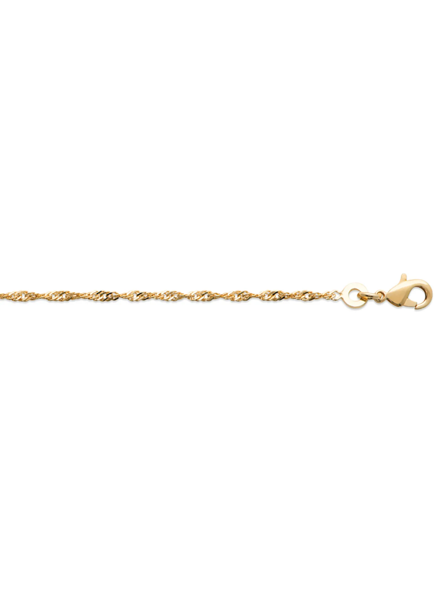 Collier Brillaxis maille torsadée plaqué or