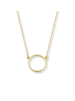 Collier Brillaxis motif cercle or jaune