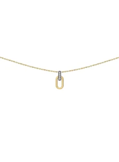 Collier Brillaxis motif ovale or 18 carats oxydes