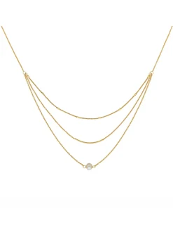 Collier Brillaxis multi-rang perle de culture