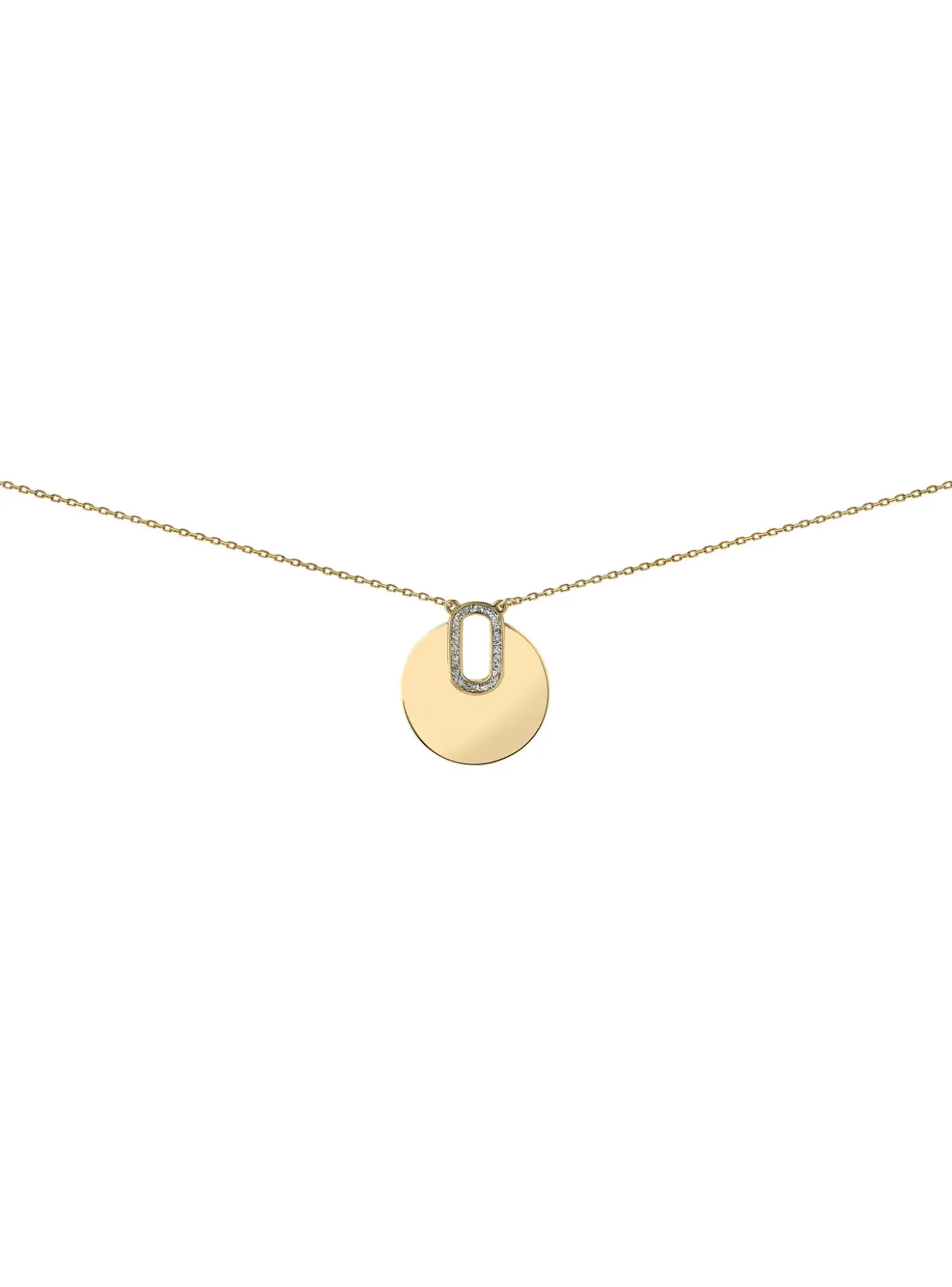 Collier Brillaxis or jaune 18 carats laque pailleté