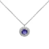 Collier Brillaxis or blanc 18 carats iolite oxydes