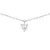 Collier Brillaxis or blanc 18 carats coeur oxyde