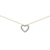Collier Brillaxis or jaune 18 carats coeur oxydes