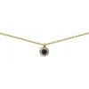 Collier Brillaxis or jaune 18 carats saphir diamants