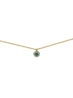 Collier Brillaxis or jaune émeraude diamants