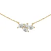 Collier Brillaxis or jaune 9 carats oxydes