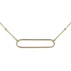 Collier Brillaxis or jaune anneau ovale