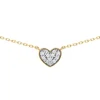 Collier Brillaxis or jaune 18 carats coeur oxydes