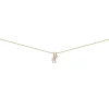 Collier Brillaxis or jaune et pierres blanches