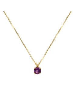 Collier Brillaxis or jaune 18 carats améthyste