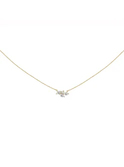 Collier Brillaxis or jaune 9 carats oxydes