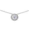 Collier brillaxis or solitaire diamant clos 0.14 ct