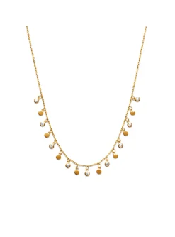 Collier Brillaxis pampilles rondes dorées