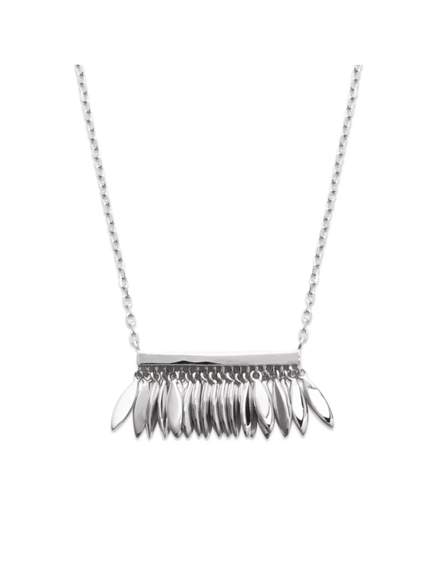Collier Brillaxis pampille argent