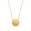 Collier Brillaxis pastille ronde perlée plaqué or