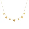 Collier Brillaxis pastilles martelées plaqué or