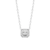 Collier Brillaxis pendentif carré 45 cm