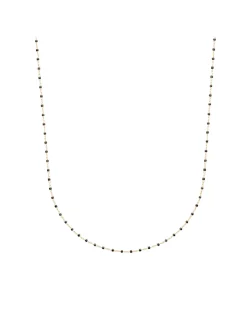 Collier Brillaxis perles de Miyuki noires plaqué or